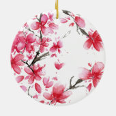 Mooi en elegant Cherry Blossom | Versiering Keramisch Ornament (Achterkant)