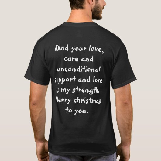 mooi en elegant kerstcadeau voor papa t-shirt (Achterkant)
