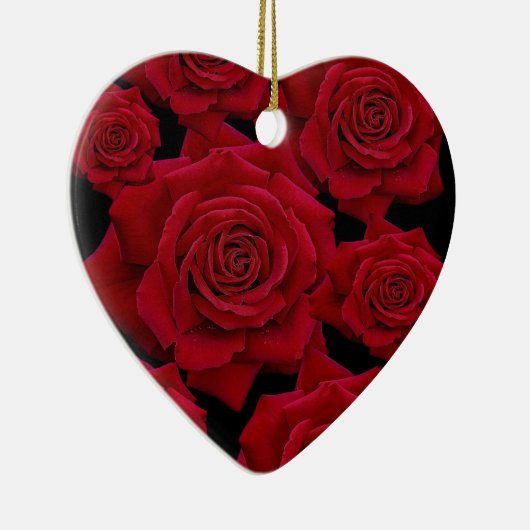 Mooi en elegant rood bloem keramisch ornament (Rechts)