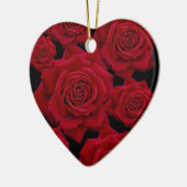 Mooi en elegant rood bloem keramisch ornament (Links)
