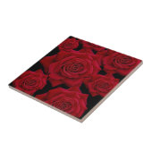 Mooi en elegant rood bloem tegeltje (Zijkant)