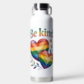 Mooi en Elegant Wees vriendelijk regenboog vlag Pr Waterfles (Voorkant)