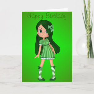 Mooi en groen Happy Birthday Wenskaart Kaart