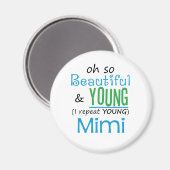 Mooi en jong Mimi Magneet (Voorkant / Achterkant)