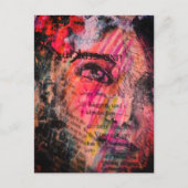 mooi en kleurrijk abstract gezicht mixed media briefkaart (Voorkant)