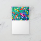 Mooi en kleurrijk Koi Pond Wenskaart Kaart (Binnen)