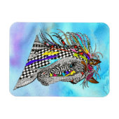 Mooi en kleurrijk paard Magnet 3"x4" Magneet (Horizontaal)