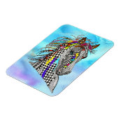 Mooi en kleurrijk paard Magnet 3"x4" Magneet (Linkerzijde)