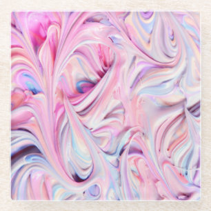 Mooi en kleurrijk, vloeibaar moerasje glazen onderzetter