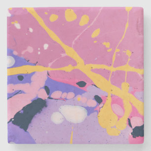 Mooi en kleurrijk vloeibaar stenen onderzetter