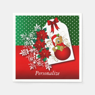 Mooi en leuk vrolijk kerst Beer Servetten