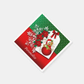 Mooi en leuk vrolijk kerst Beer Servetten (Hoek)
