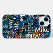 Mooi en modern Abstract patroon met zijn naam Case-Mate iPhone Case (Achterkant (horizontaal))