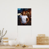 Mooi en mooi krullend vrouwenmodel poster (Keuken)