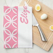 Mooi en roze theedoek (Quarter Fold)