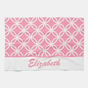 Mooi en roze theedoek