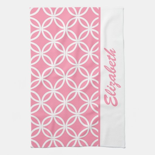 Mooi en roze theedoek (Verticaal)