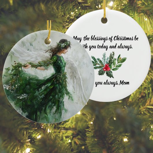 Mooi en uniek Green Angel Ornament