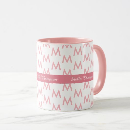 mooi en vrouwelijk roze mok (Voorkant rechts)