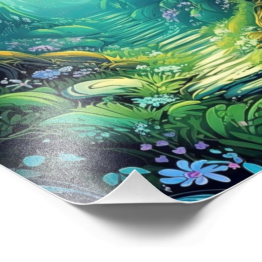 Mooi enchated bos foto afdruk (Hoek)