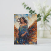 Mooi engel schilderen briefkaart (Staand voorkant)