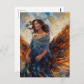 Mooi engel schilderen briefkaart (Voorkant / Achterkant)