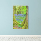 Mooi Engels Bluebell Wood Canvas Afdruk (Insitu (Houten vloer))