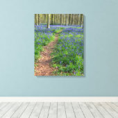Mooi Engels Bluebell Wood Canvas Afdruk (Insitu (Houten vloer))