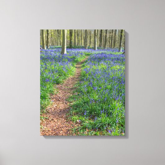 Mooi Engels Bluebell Wood Canvas Afdruk (Voorkant)