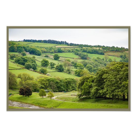 Mooi Engels landschap Yorkshire Dales Foto Afdruk (Voorkant)