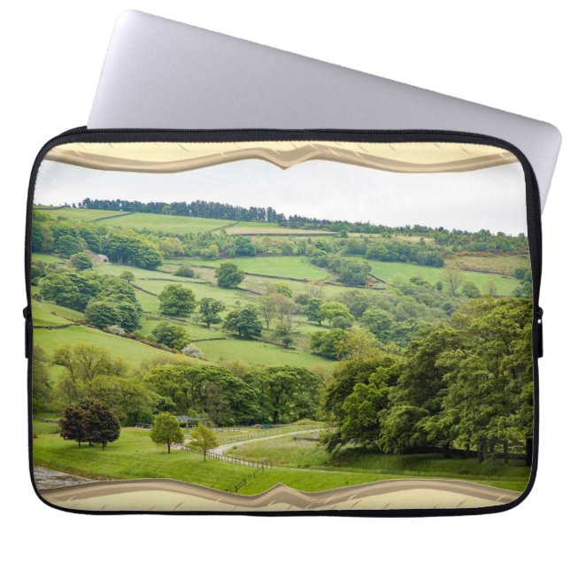 Mooi Engels landschap Yorkshire Dales Laptop Sleeve (Voorkant)