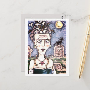 MOOI ENGRIEPELEND FRANKENELLA-MONSTER, GRAVEN, KAT BRIEFKAART
