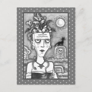 MOOI ENGRIEPELIG FRANKENELLA MONSTER, GRAVEN, KAT BRIEFKAART