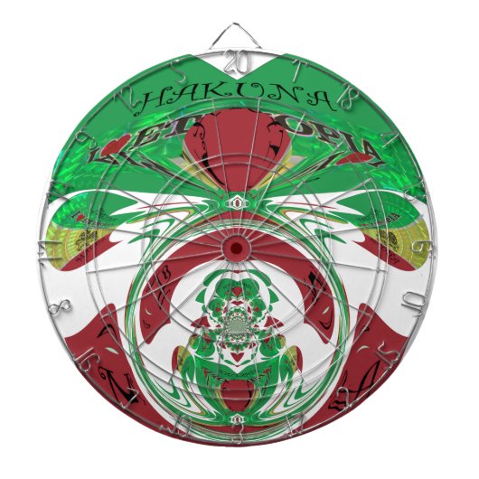 Mooi Ethiopië Lovely Hakuna Matata waar ik van hou Dartbord (Voorkant)