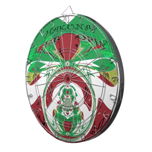 Mooi Ethiopië Lovely Hakuna Matata waar ik van hou Dartbord (Voorkant Rechts)