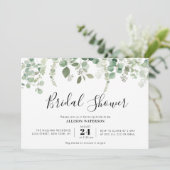 Mooi Eucalyptus groen vrijgezellenfeest Kaart (Staand voorkant)