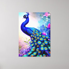 Mooi Fantasy Peacock Canvas Afdruk