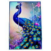 Mooi Fantasy Peacock Medium Cadeauzakje (Achterkant)