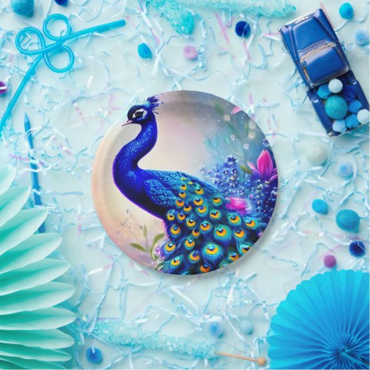 Mooi Fantasy Peacock Papieren Bordje (Feest)