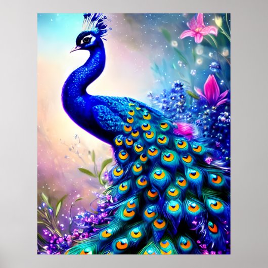 Mooi Fantasy Peacock Poster (Voorkant)