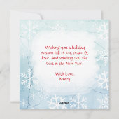 Mooi feestelijk paard gepersonaliseerde kerst feestdagenkaart (Achterkant)