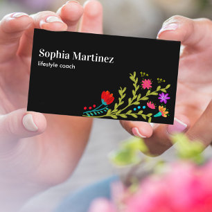 Mooi Fiesta bloemboeket Zwart social media Visitekaartje