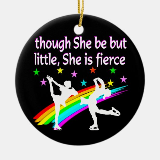 MOOI FIGUUR SKATER DUO ONTWERP KERAMISCH ORNAMENT (Voorkant)