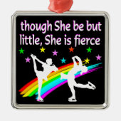 MOOI FIGUUR SKATER DUO ONTWERP METALEN ORNAMENT (Voorkant)