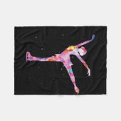 mooi figuur skater girl idee - figuur ijs fleece deken (Voorkant (Horizontaal))