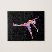 mooi figuur skater girl idee - figuur ijs legpuzzel (Horizontaal)