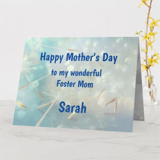 Mooi Fijne Moederdag Pleegmoeder Kaart (Gele Bloem)