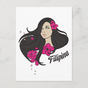 Mooi Filipina grafisch T-shirt Briefkaart