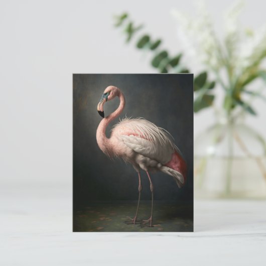 Mooi Flamingo Briefkaart (Staand voorkant)