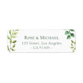 mooi floraal botanisch adreslabel etiket (Voorkant)